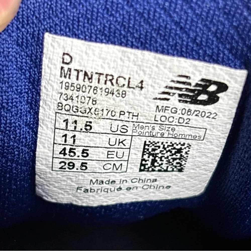 New Balance Mens Dynasoft Nitrel V4 MTNTRCL4 Blue Running‎ Shoes Sneakers 11.5 D